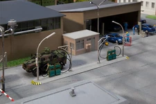 144105 Faller HO scale 1:87 Kit of a Military Filling Station - NEW