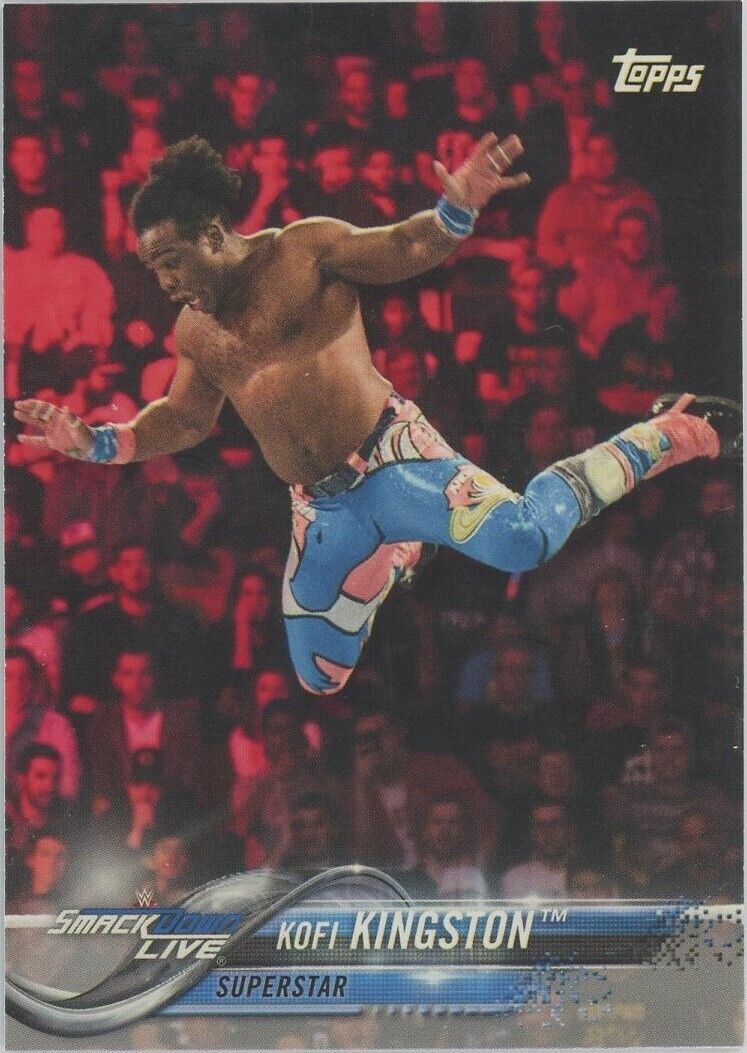 2018 Topps WWE Kofi Kingston Error Card Xavier Woods #48