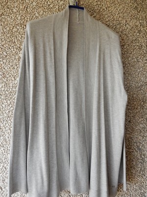 GERRY WEBER - Strickjacke leicht - hellgrau Gr.  42 -Viskosemischung, ungetragen