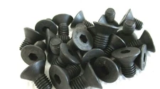 10-32 X 3/8" FLAT HEAD HEX SOCKET CAP SCREWS ALLOY BLACK STEEL - 25 PCS