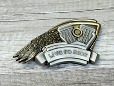 Live to Ride Belt Buckle from the Ride Hard, Live Free Belt Buckle