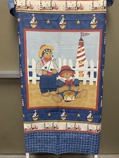Daisy Kingdom Sailor Bear Nursery Baby Quilt Fabric Panel by Past  Presents