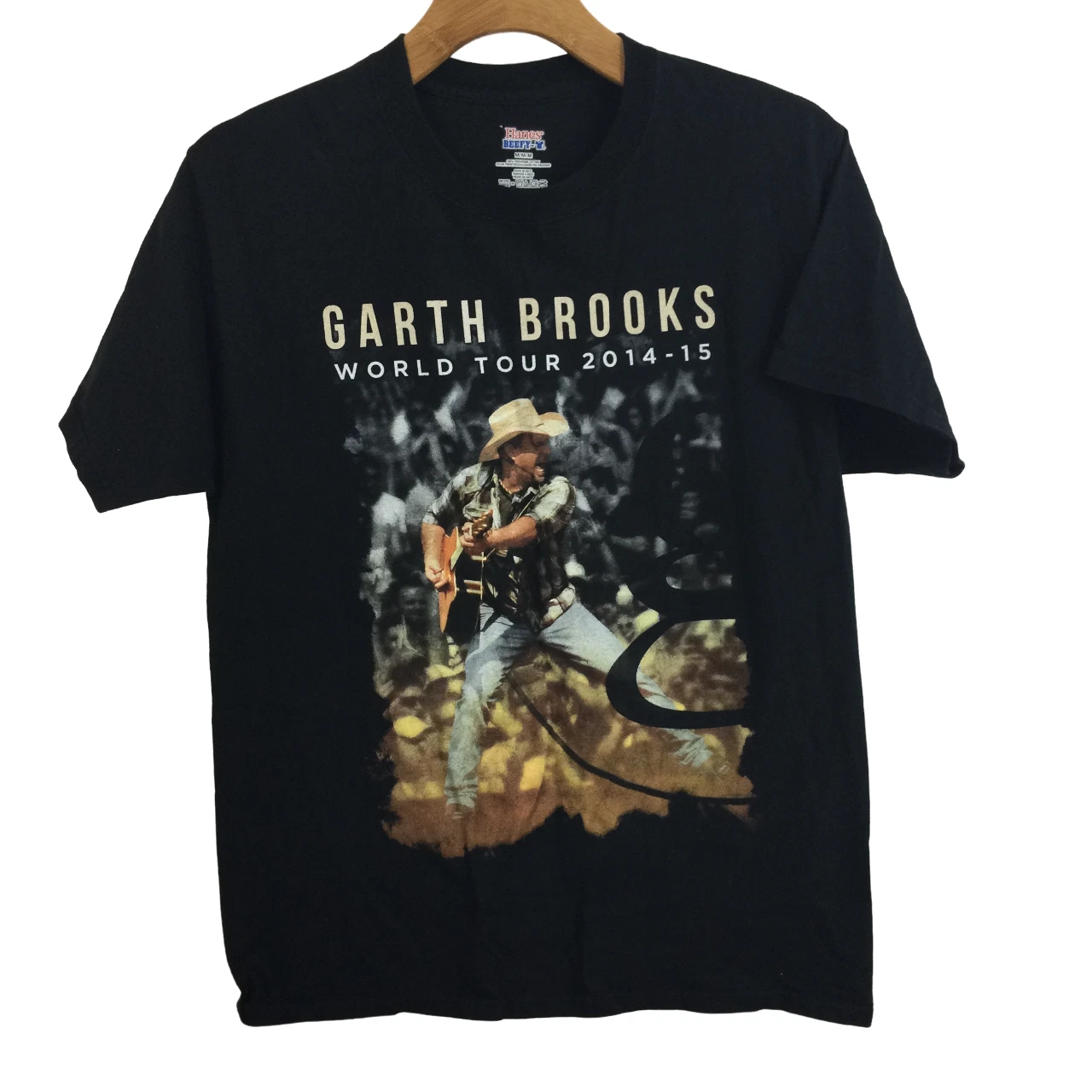 Garth Brooks Short Sleeve Crew Neck World TourConcert Tee Shirt Black Size M