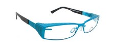 New Authentic Eye'DC V796 008 90s France Vintage Fluorescent Blue Eyeglasses NOS