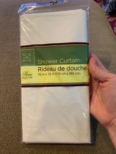 White Standard Size 70" X 72" Shower Curtain New In Package CT