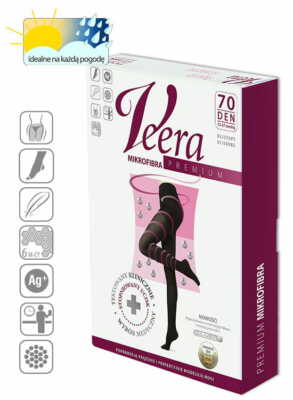 VERSEERA PREMIUM 70 DEN MICROFASER RAJSTOPY UCISKOWE MIKROFASER KOMPRESSIONSSTRUMPFHOSE