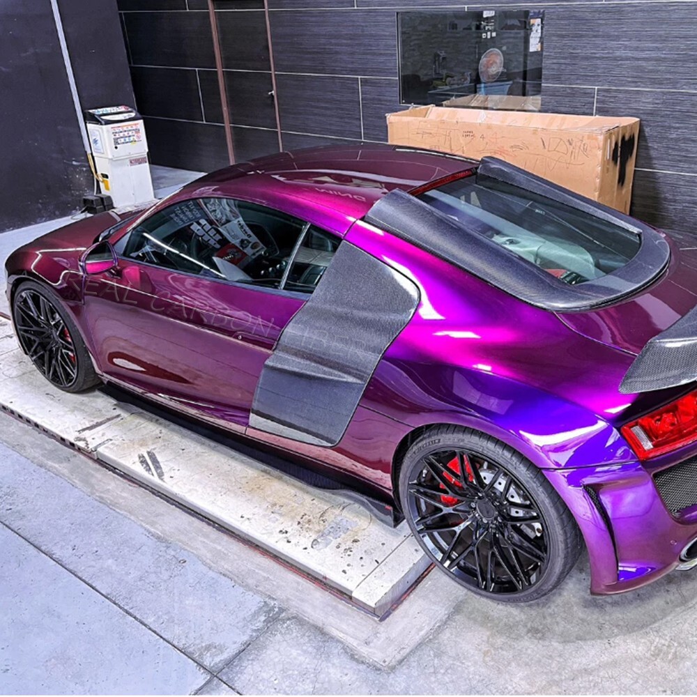 For Audi R8 V8 V10 Coupe 2008-15 REAL CARBON Side Door Fenders Blade Trims Panel