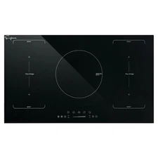 Built-In 36-in 5 Elements Black Induction Cooktop Including Bridge Element