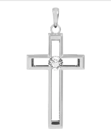 Origami Owl Living Locket new BIRTHSTONE CROSS LOCKET SILVER