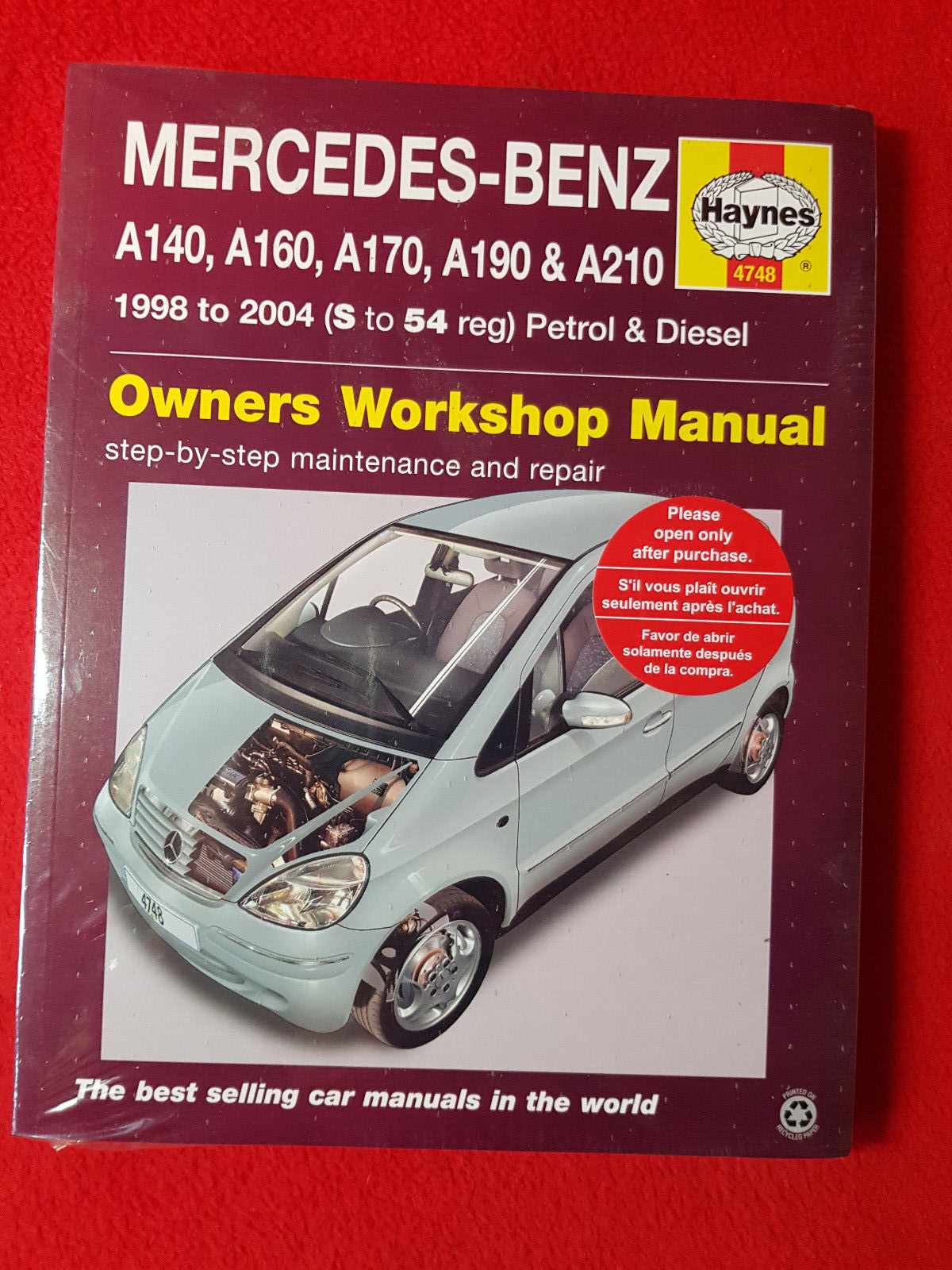 HAYNES : MERCEDES A CLASS (98 - 04) : W/Shop Manual : New - Sealed (Paperback)