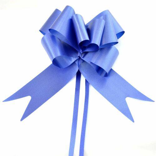 Large Pull Bow Ribbon Navy Blue 30mm Satin Wedding Gift Wrap Party