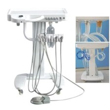 Portable Mobile Dental Delivery Unit System Cart Treatment Compressor 4-Hole