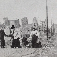 Ellis Jones Street San Francisco Call Stereoview 1906 Earthquake Fire Road B1091