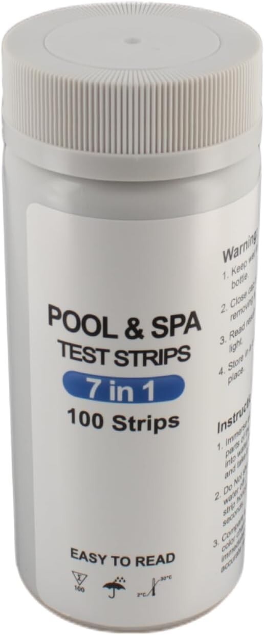 BELLEROFONTE Kit de Prueba 6 en 1, Tiras Reactivas para Piscinas, 100 Tiras