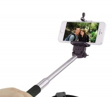 Extendable Monopod Selfie Stick with Phone Holder  Bluetooth Remote Shutter