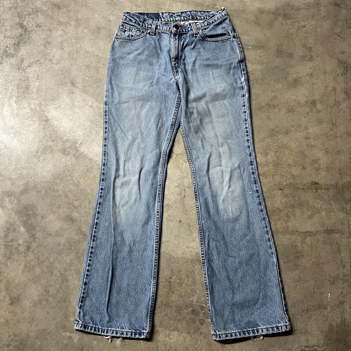 Vintage 90's Levi's 517 Red Tab Faded Blue Boot-Cut Low Rise