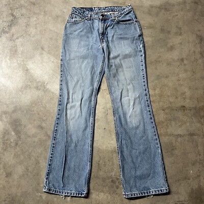 90s usa製 Levi's 517 Boot cut flare denim Vintage 90's Levi's 517 Red Tab Faded Blue Boot-Cut Low Rise
