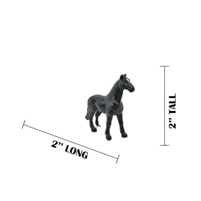 Horse, Black Plastic Toy Animal, Realistic Figure, Farm Model 2