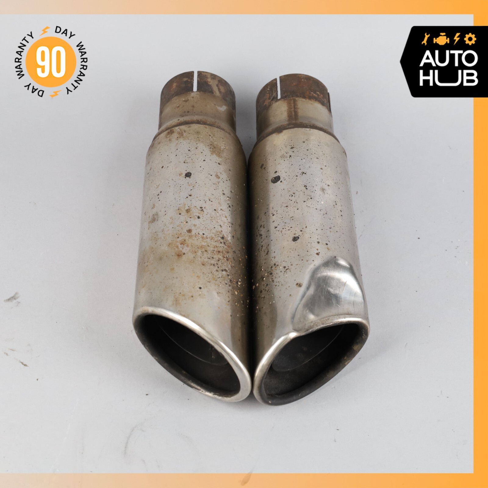 00-04 Aston Martin DB7 Vantage Left & Right Side Exhaust Muffler Tips Set OEM