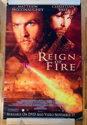 2002 Original Reign Of Fire Video Release Promotional Poster Ebay 