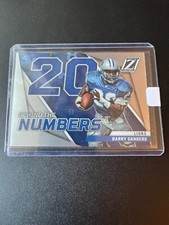 Barry Sanders 2022 Panini Zenith Football #BN-BS PRIZM NUMBERS SILVER