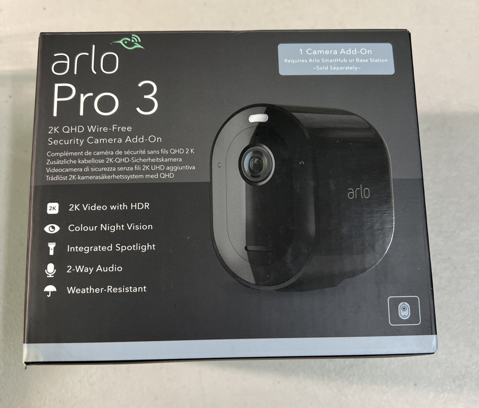 Arlo Pro 3 1440p WiFi IPCCTV Camera Black for sale online eBay