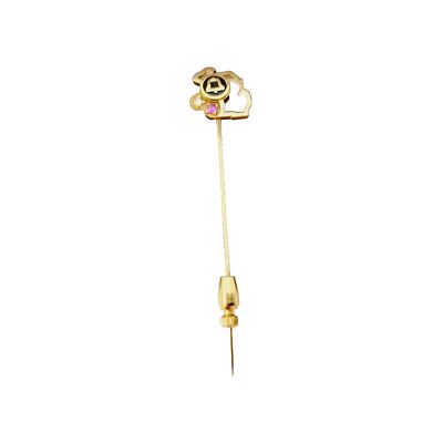 Vtg Michigan Bell phone Company Hat Stick Pin Ruby Diamond oTc GF Original RARE