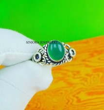 Green Onyx Gemstone 925 sterling silver handmade Gift ring US size 5 to 10