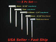 5 Pc Truss Rod Wrench Set, Fits Many PRS Ibanez Gibson 6.35mm 7mm 8mm 1/4" 5/16"