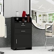 Salon Station Cabinet Hair Styling Barber Station Storage Desk for Hair Stylist