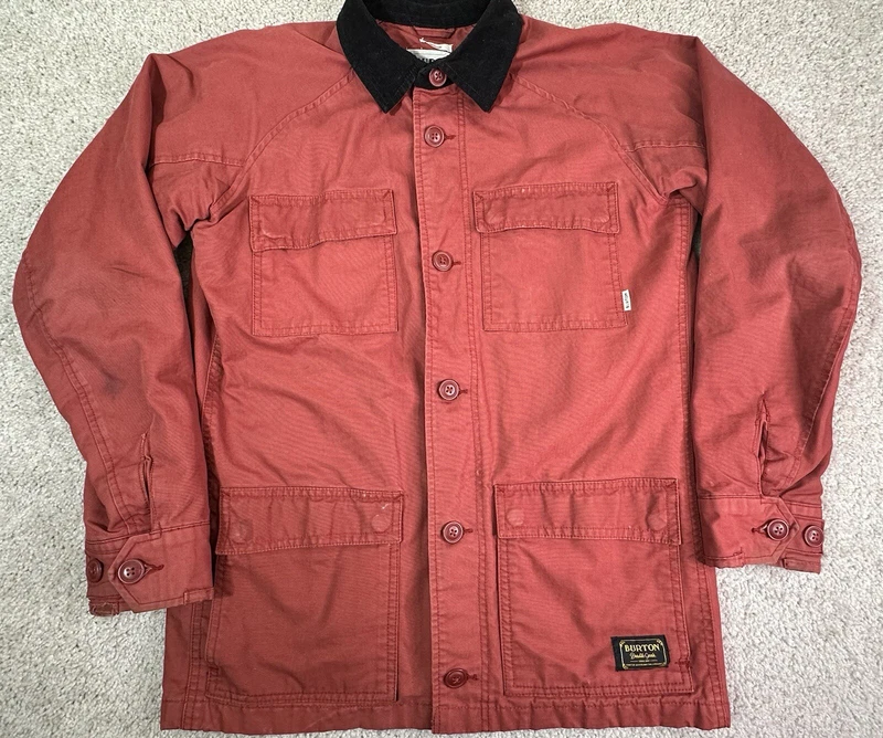 burton durable goods canvas button delta lined jacket