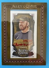 2024 Topps Allen &Ginter #MA-CN Chuck Norris Mini Framed Red Ink Auto /10