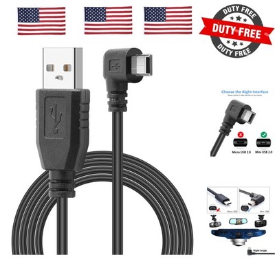 Mini USB Power Cable 90 Degree Right Angle No Data Transfer - USB 2.0 A-Male ...