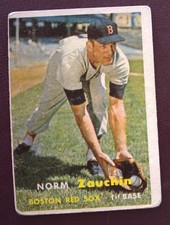 1957 Topps Norm Zauchin (Boston Red Sox) #372 G/VG
