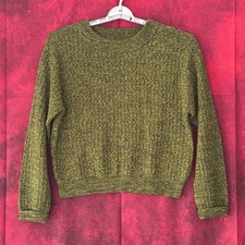 UNIVERSAL THREAD WOMEN'S GREEN STRETCH SWEATER CREW NECK LONG SLEEVE SIZE M