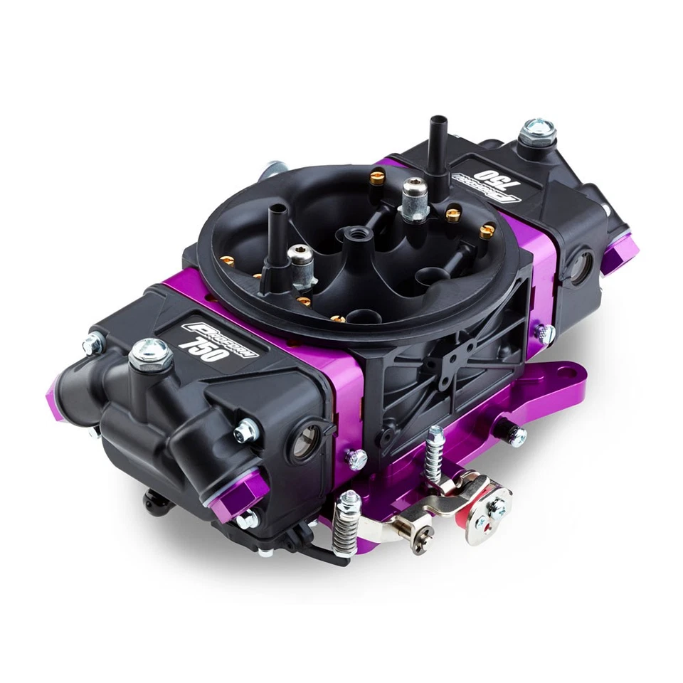 Proform Carburetor 67302; Black Race 750cfm 4bbl Mech Sec, No Choke Black/Purple - Image 2 of 4