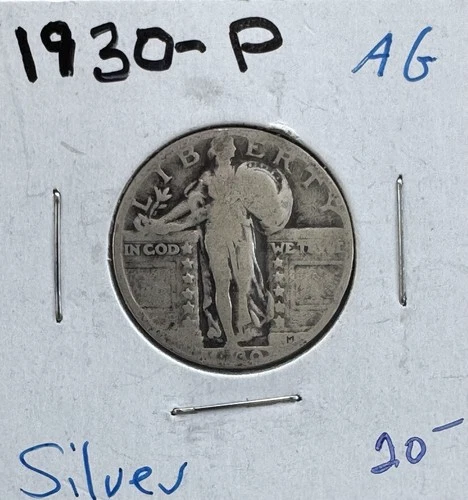 OLD US COIN 1930 SLQ STANDING LIBERTY SILVER QUARTER