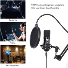 TDBEST USB Mikrofon Set Kondensator Computer Nierenmikrofon