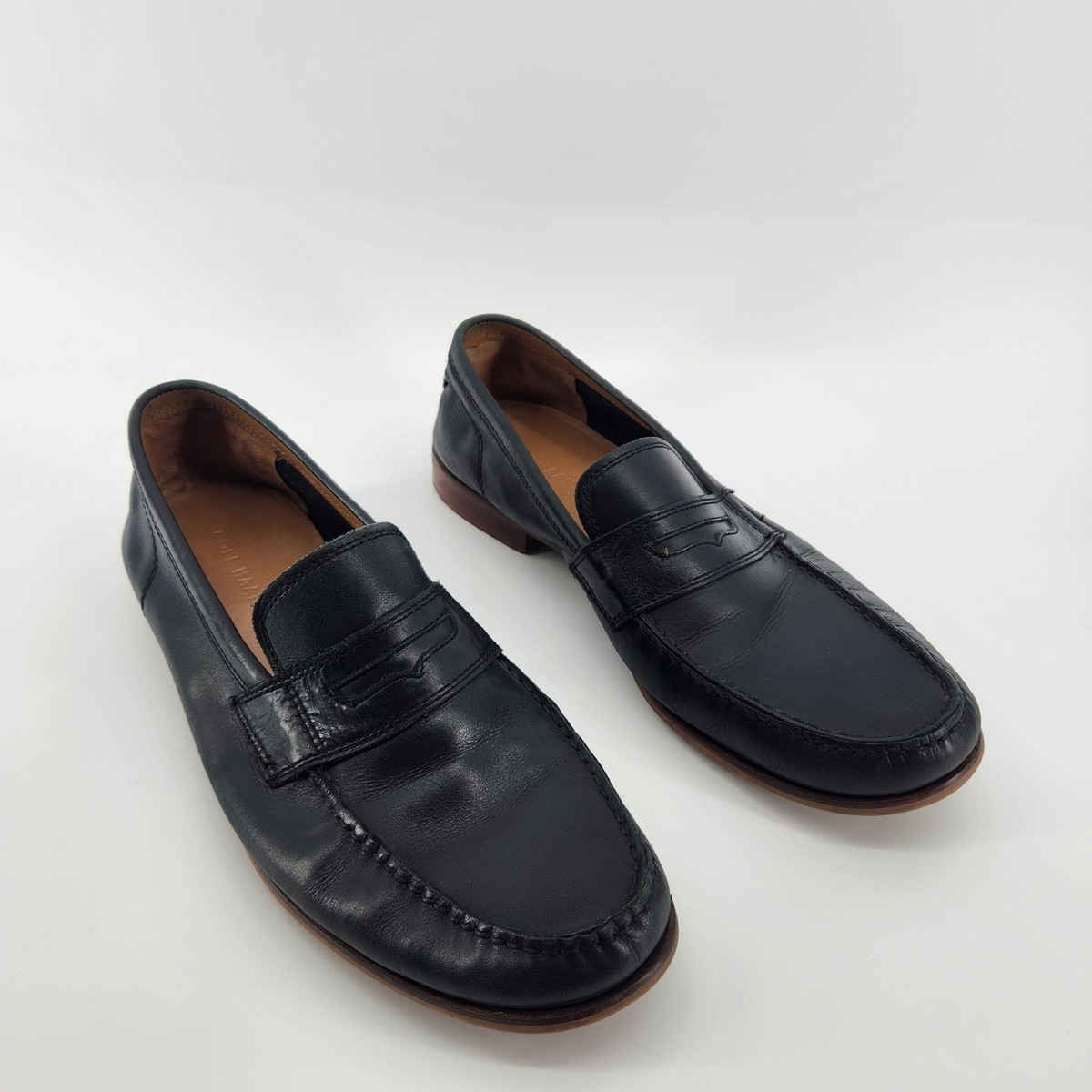 Cole Haan Men 11M Black Classic Penny Loafer Leather Shoes Sq Toe Slipon C04715 Men main image 2