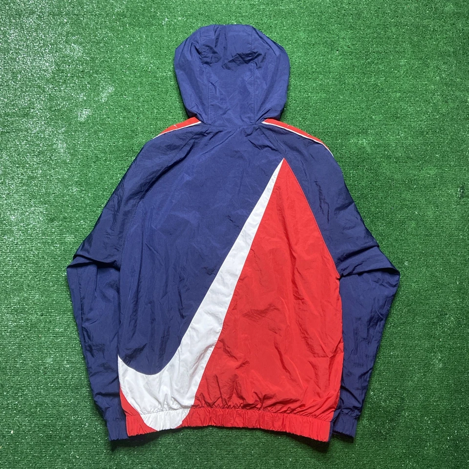 Nike Sportswear Big Swoosh Pullover Jacket Navy Red White Mens Sz M CD0419-451 - Image 3 of 4