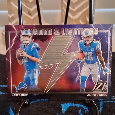 2023 Panini Zenith Thunder & Lightning #8 Jared Goff Jahmyr Gibbs Detroit Lions