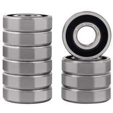 10 Pcs 6304-2RS Double Rubber Seal Bearings 20x52x15mm, Pre-Lubricated and St...