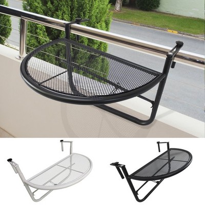 Balkonhängetisch Hängetisch höhenverstellbar halbrund Ø30 cm Terrasse Metall