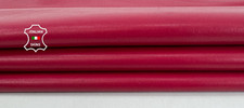 RASPBERRY RED Italian Lambskin Sheep Leather hide skin 6 sqf 0.7mm Z330