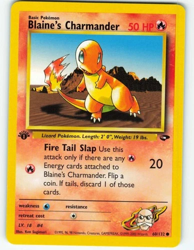 Blaine's Charmander - 1st Edition - 60/132 Gym Challenge - Pokémon TCG - 2000