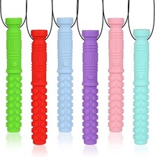 Seeway Mace Chew Necklace for Sensory Kids, Silicone Autism Chew Toys, Oral Moto