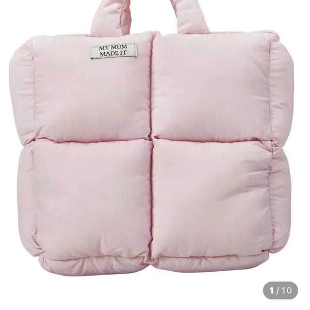 MMMI My Mom Made It Pink Padding Tote Bag Pre-Owned