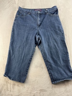 Gloria Vanderbilt Amanda Capri Jeans Womens 16 Blue Medium Wash Casual