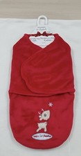 Baby s 1st Christmas Swaddle Bag 0 3M Red Reindeer Wrap - Blankets Beyond