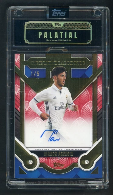 2025 Topps Palatial Real Madrid Marco Asensio Debut Diamonds Auto Red 1/5